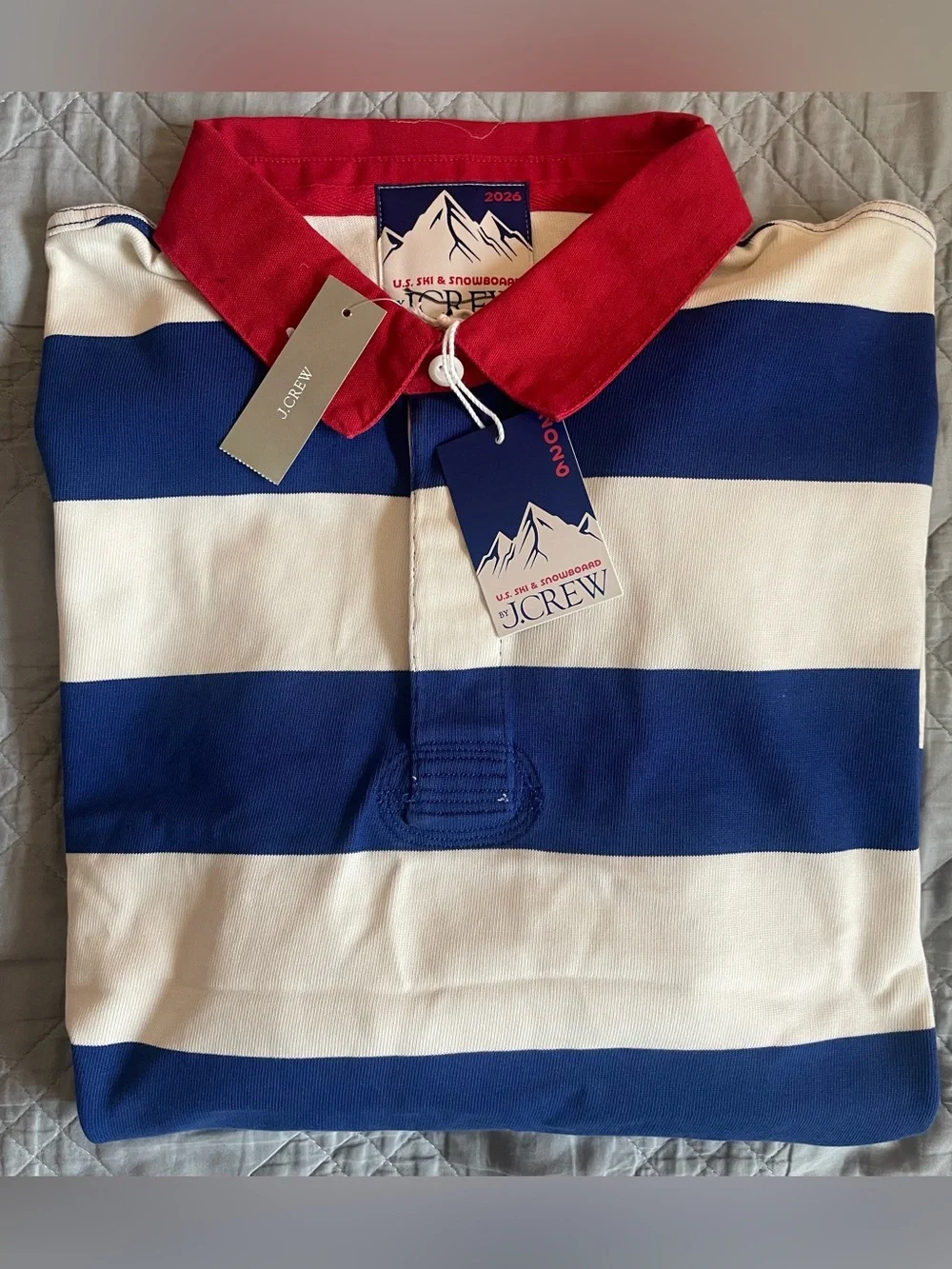 J. CREW U.S. Ski & Snowboard by J.Crew rugby shirt in stripe Size L $128 CQ461